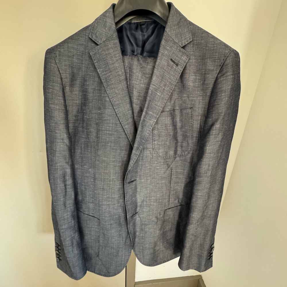 Boss Navy Charcoal Suit